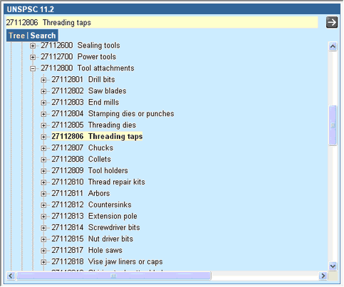 catalogue_unspsc_tree_view